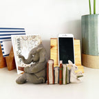 Elephant and Rabbit Statue Bookend Figurines Ornaments Resin Animal Figurines Decor for Home Decorations