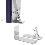 Metal Bookends Kung Fu Man Design Durable Rustproof Metal High Stability Book Ends for Home Office Library
