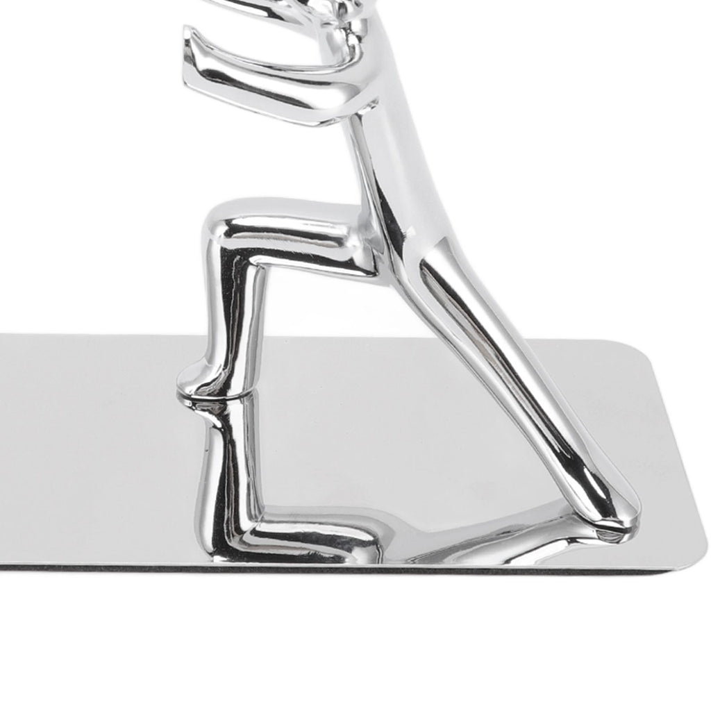 Metal Bookends Kung Fu Man Design Durable Rustproof Metal High Stability Book Ends for Home Office Library