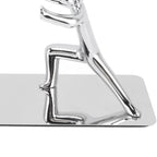 Metal Bookends Kung Fu Man Design Durable Rustproof Metal High Stability Book Ends for Home Office Library