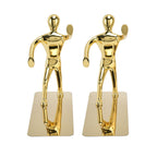 Stainless Steel Man Bookends Prevent Slipping Kung Fu Man Bookends for Home Decoration for Home Office