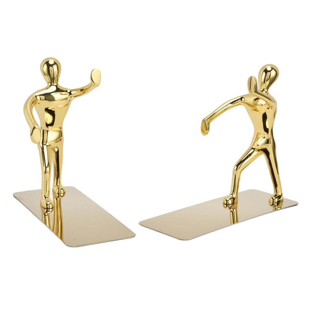 Stainless Steel Man Bookends Prevent Slipping Kung Fu Man Bookends for Home Decoration for Home Office