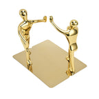 Stainless Steel Man Bookends Prevent Slipping Kung Fu Man Bookends for Home Decoration for Home Office