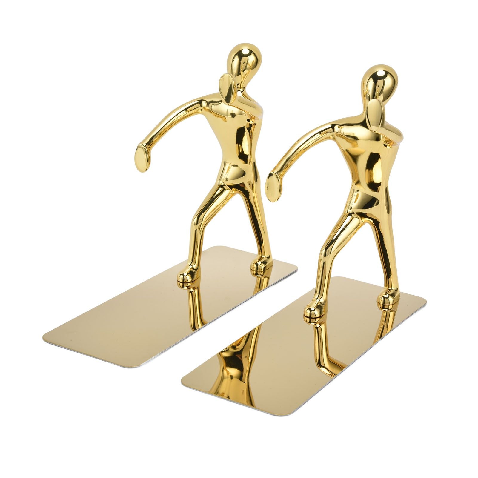 Stainless Steel Man Bookends Prevent Slipping Kung Fu Man Bookends for Home Decoration for Home Office