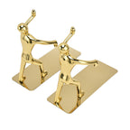Stainless Steel Man Bookends Prevent Slipping Kung Fu Man Bookends for Home Decoration for Home Office