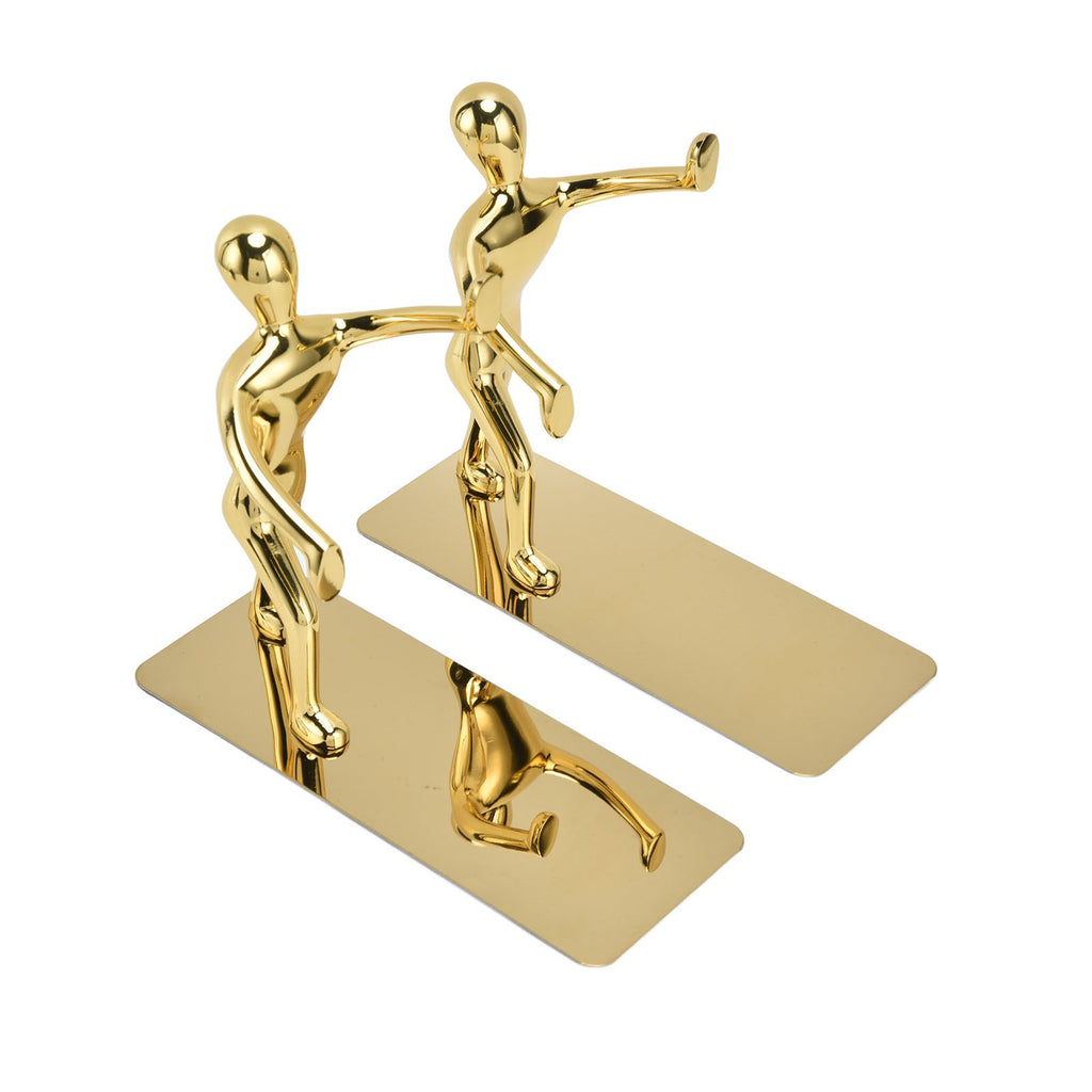 Stainless Steel Man Bookends Prevent Slipping Kung Fu Man Bookends for Home Decoration for Home Office