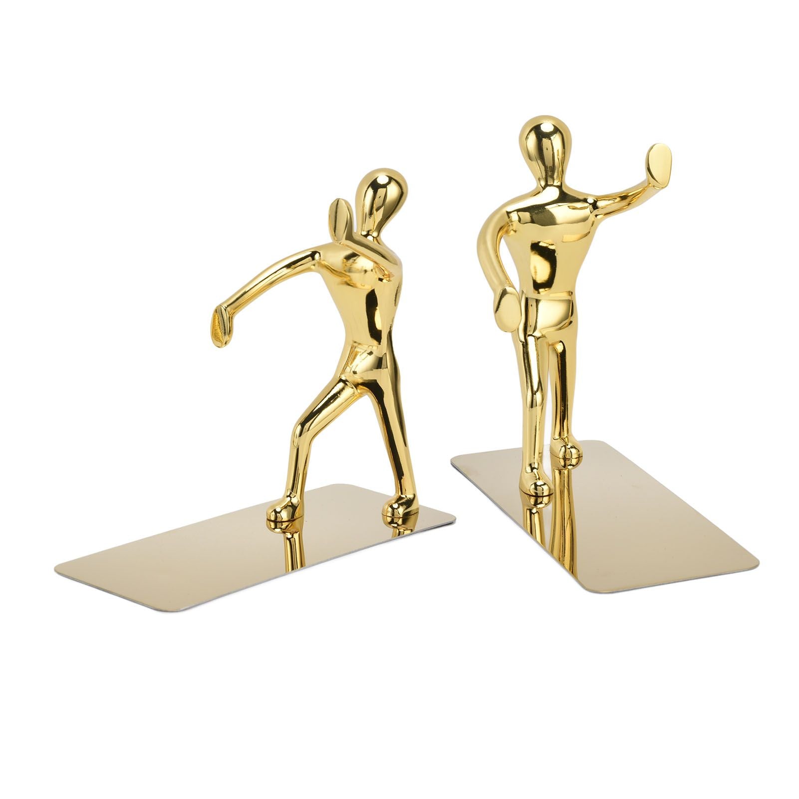 Stainless Steel Man Bookends Prevent Slipping Kung Fu Man Bookends for Home Decoration for Home Office