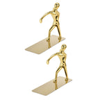 Stainless Steel Man Bookends Prevent Slipping Kung Fu Man Bookends for Home Decoration for Home Office
