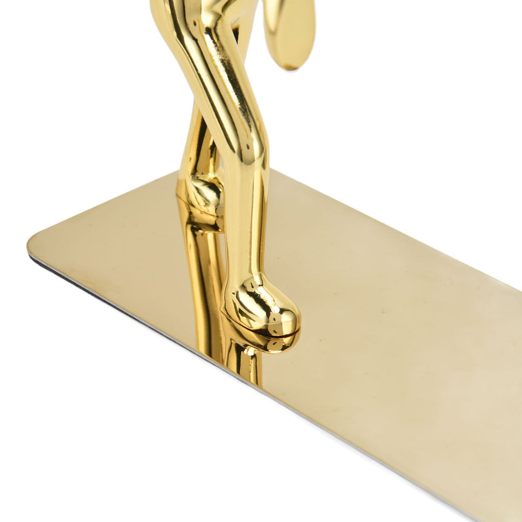 Stainless Steel Man Bookends Prevent Slipping Kung Fu Man Bookends for Home Decoration for Home Office