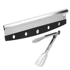 Stainless Steel Sharp-edged Pizza Rocker w/ Tongs