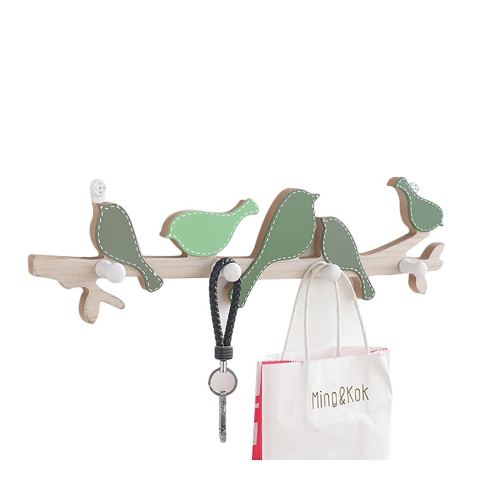 Wooden Wall Mounted Bird Hooks Wall Decoration Wall Hanging Clothes Hook Main image