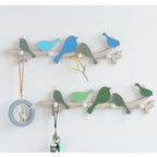 Wooden Wall Mounted Bird Hooks Wall Decoration Wall Hanging Clothes Hook
