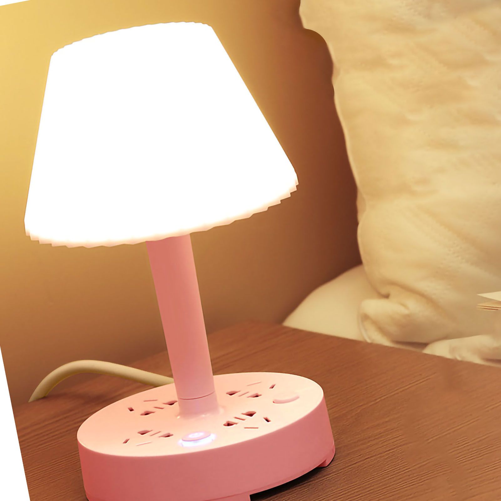 Table Lamp Creative Multifunctional Conversion Socket Desk Lamp Power Strip for Dormitory Computer CN 110‑250V