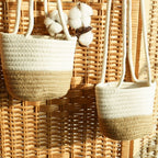 2PCS Braided Plant Basket Hanging Plant Pots Plant Hanger Plant Basket Wall Decoration Flower Pots