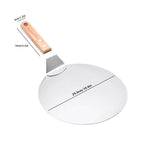 10inch Stainless Steel Pizza Peel Shovel with Wooden Handle Cake Shovel Baking Tools for Cheese Pizza Cutting Kitchen Accessories