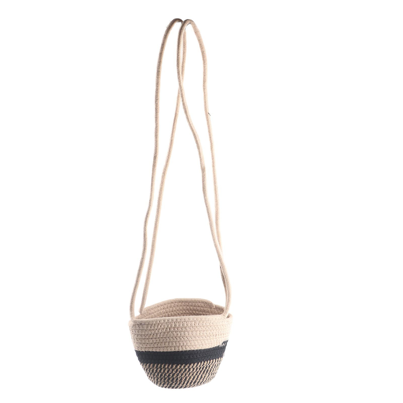 Hanging Plant Pot Holder Braided Plant Basket Indoor Flower Pot Plant Holder Hanging Cotton Rope Plant Storage Organiser Main image