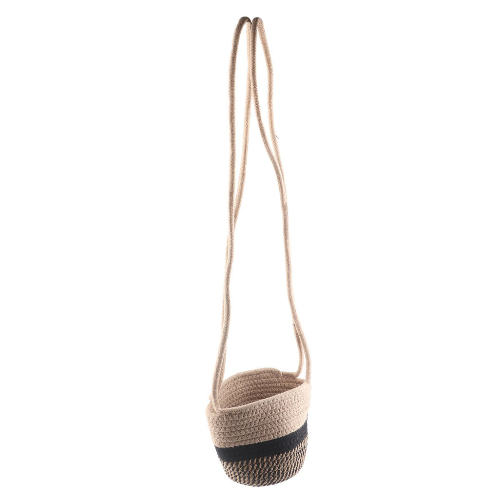 Hanging Plant Pot Holder Braided Plant Basket Indoor Flower Pot Plant Holder Hanging Cotton Rope Plant Storage Organiser