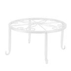 Single Layer Iron Plant Stand Floor Standing Simple Low Plant Pot Stand Balcony Living Room Flower Pot Shelf 22x22x12cm / 8.7x8.7x4.7in White