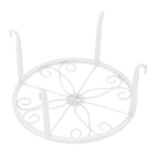 Single Layer Iron Plant Stand Floor Standing Simple Low Plant Pot Stand Balcony Living Room Flower Pot Shelf 22x22x12cm / 8.7x8.7x4.7in White