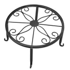 Single Layer Iron Plant Stand Floor Standing Simple Low Plant Pot Stand Balcony Living Room Flower Pot Shelf 22x22x12cm / 8.7x8.7x4.7in Black