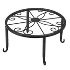 Single Layer Iron Plant Stand Floor Standing Simple Low Plant Pot Stand Balcony Living Room Flower Pot Shelf 22x22x12cm / 8.7x8.7x4.7in Black