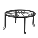 Single Layer Iron Plant Stand Floor Standing Simple Low Plant Pot Stand Balcony Living Room Flower Pot Shelf 22x22x12cm / 8.7x8.7x4.7in Black