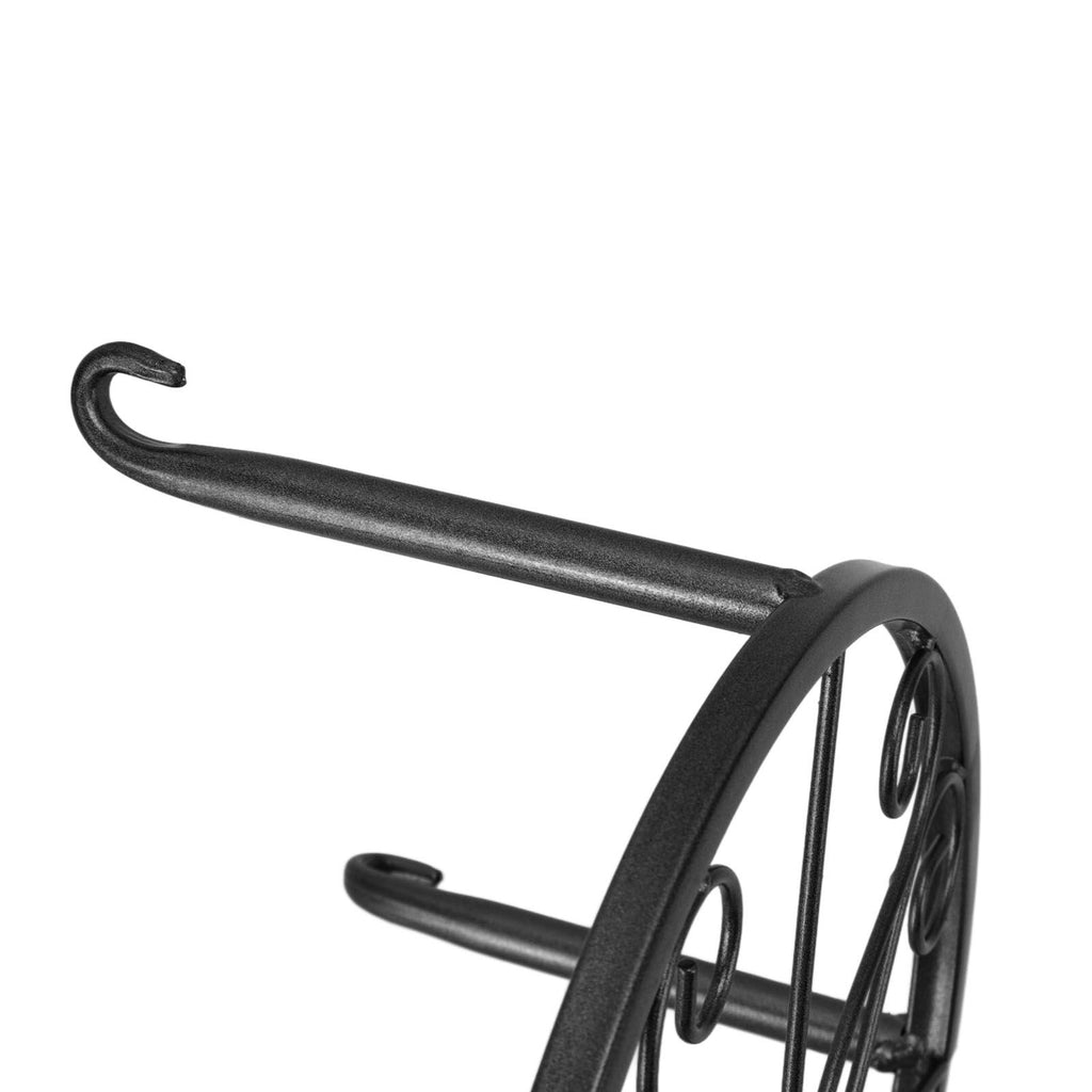 Single Layer Iron Plant Stand Floor Standing Simple Low Plant Pot Stand Balcony Living Room Flower Pot Shelf 22x22x12cm / 8.7x8.7x4.7in Black