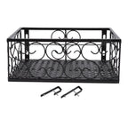 Balcony Flower Pot Stand Thickened Iron Decorative Patio Railing Shelf With Retainers for Windowsill Applicable to 2.5cm/1in Railing