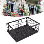 Balcony Flower Pot Stand Thickened Iron Decorative Patio Railing Shelf With Retainers for Windowsill Applicable to 2.5cm/1in Railing