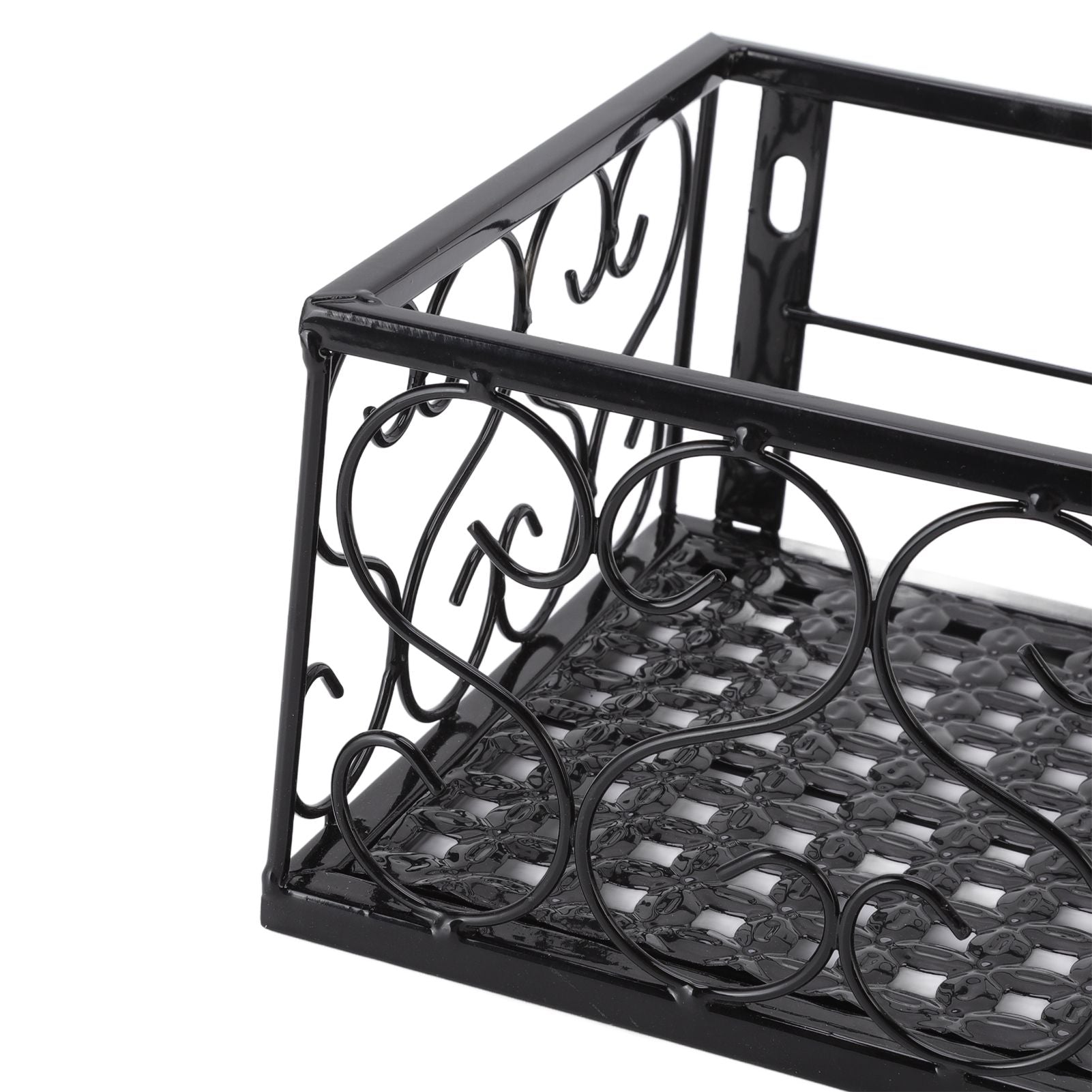 Balcony Flower Pot Stand Thickened Iron Decorative Patio Railing Shelf With Retainers for Windowsill Applicable to 2.5cm/1in Railing