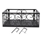 Balcony Flower Pot Stand Thickened Iron Decorative Patio Railing Shelf With Retainers for Windowsill Applicable to 6.5cm/2.6in Railing