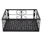 Balcony Flower Pot Stand Thickened Iron Decorative Patio Railing Shelf With Retainers for Windowsill Applicable to 6.5cm/2.6in Railing
