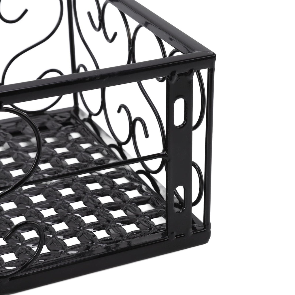Balcony Flower Pot Stand Thickened Iron Decorative Patio Railing Shelf With Retainers for Windowsill Applicable to 6.5cm/2.6in Railing