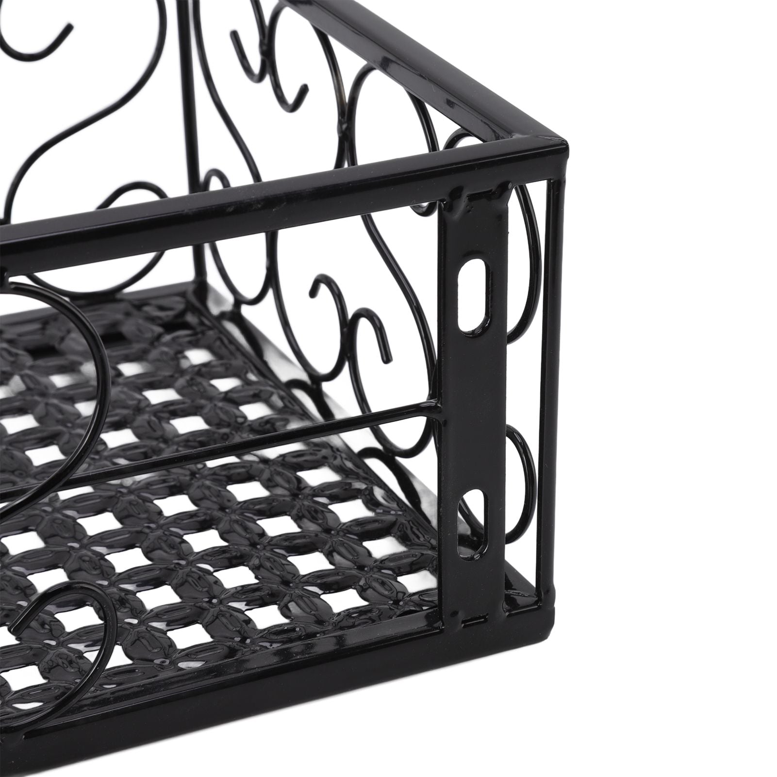 Balcony Flower Pot Stand Thickened Iron Decorative Patio Railing Shelf With Retainers for Windowsill Applicable to 6.5cm/2.6in Railing