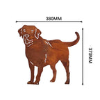 Metal Dog Decorative Garden Stakes Dog Silhouette Garden Decoration for Outdoor Lawn Ornaments Yard Sign