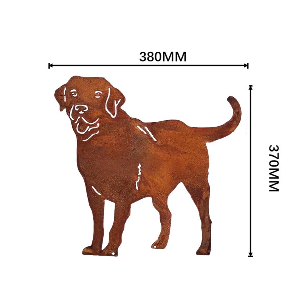 Metal Dog Decorative Garden Stakes Dog Silhouette Garden Decoration for Outdoor Lawn Ornaments Yard Sign