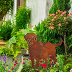Metal Dog Decorative Garden Stakes Dog Silhouette Garden Decoration for Outdoor Lawn Ornaments Yard Sign