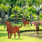 Metal Dog Decorative Garden Stakes Dog Silhouette Garden Decoration for Outdoor Lawn Ornaments Yard Sign