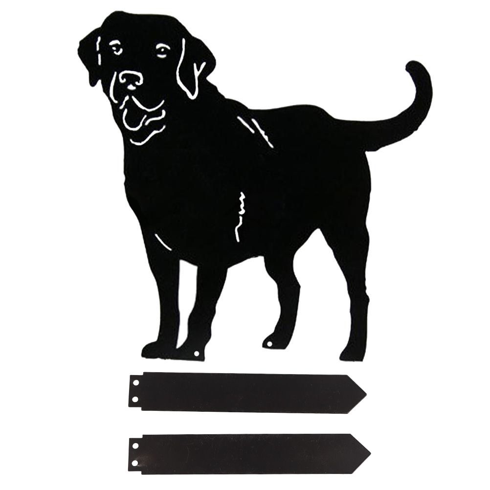Metal Dog Decorative Garden Stakes Dog Silhouette Garden Decoration for Outdoor Lawn Ornaments Yard Sign Main image