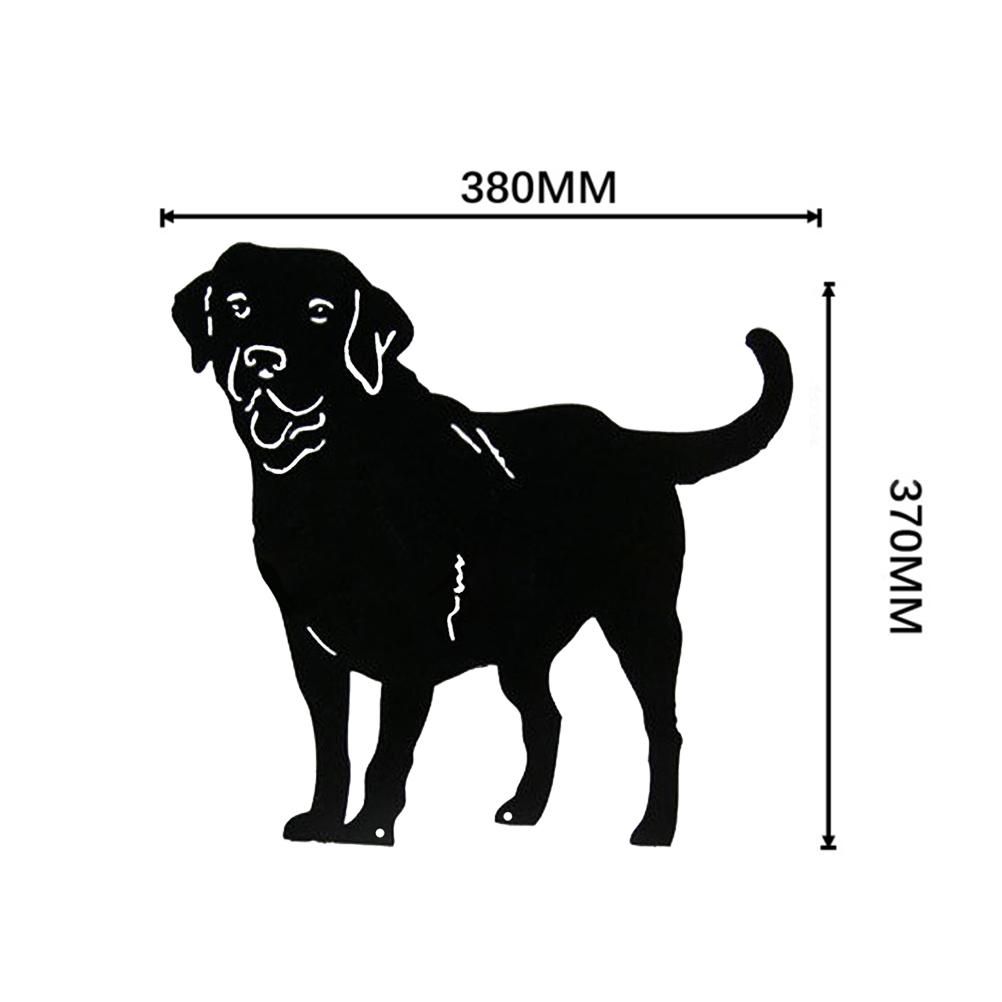 Metal Dog Decorative Garden Stakes Dog Silhouette Garden Decoration for Outdoor Lawn Ornaments Yard Sign