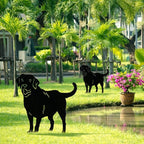 Metal Dog Decorative Garden Stakes Dog Silhouette Garden Decoration for Outdoor Lawn Ornaments Yard Sign