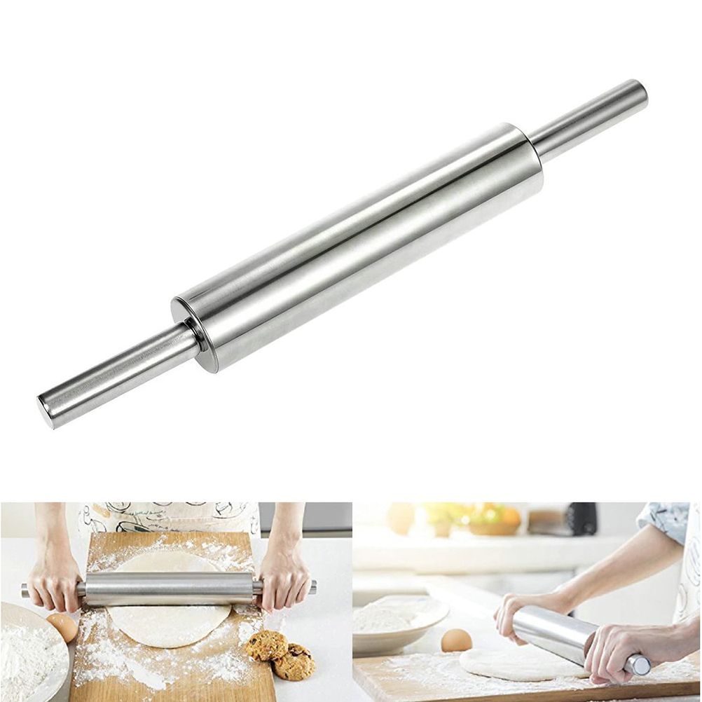 Stainless Steel Rolling Pin Non Stick Rolling Pin for Baking Dough Pizza Pie Baking Making Tool Kitchen Accessories Main image