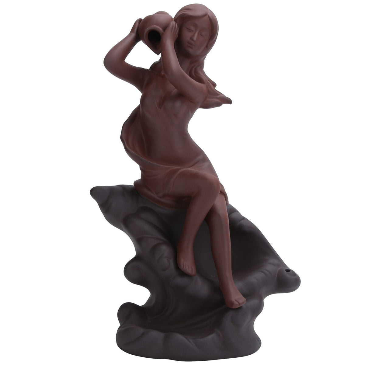 Incense Burner Red Stoneware Backflow Incense Holder Home Office Decoration Ornament Main image