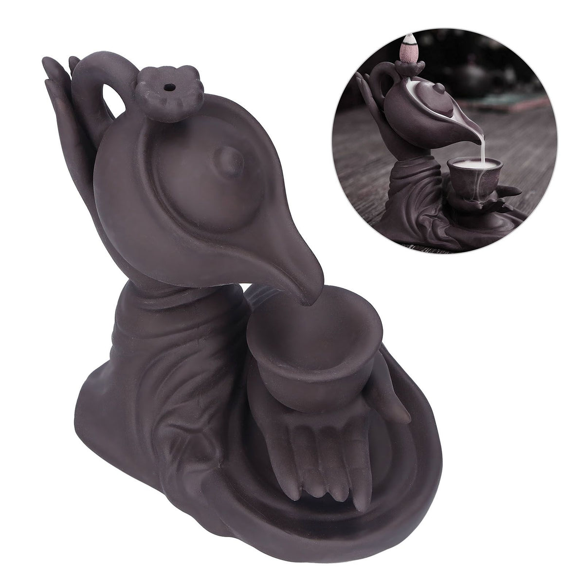 Buddha Hand Backflow Incense Burner Ornament Incense Holder Feng Shui Decorations