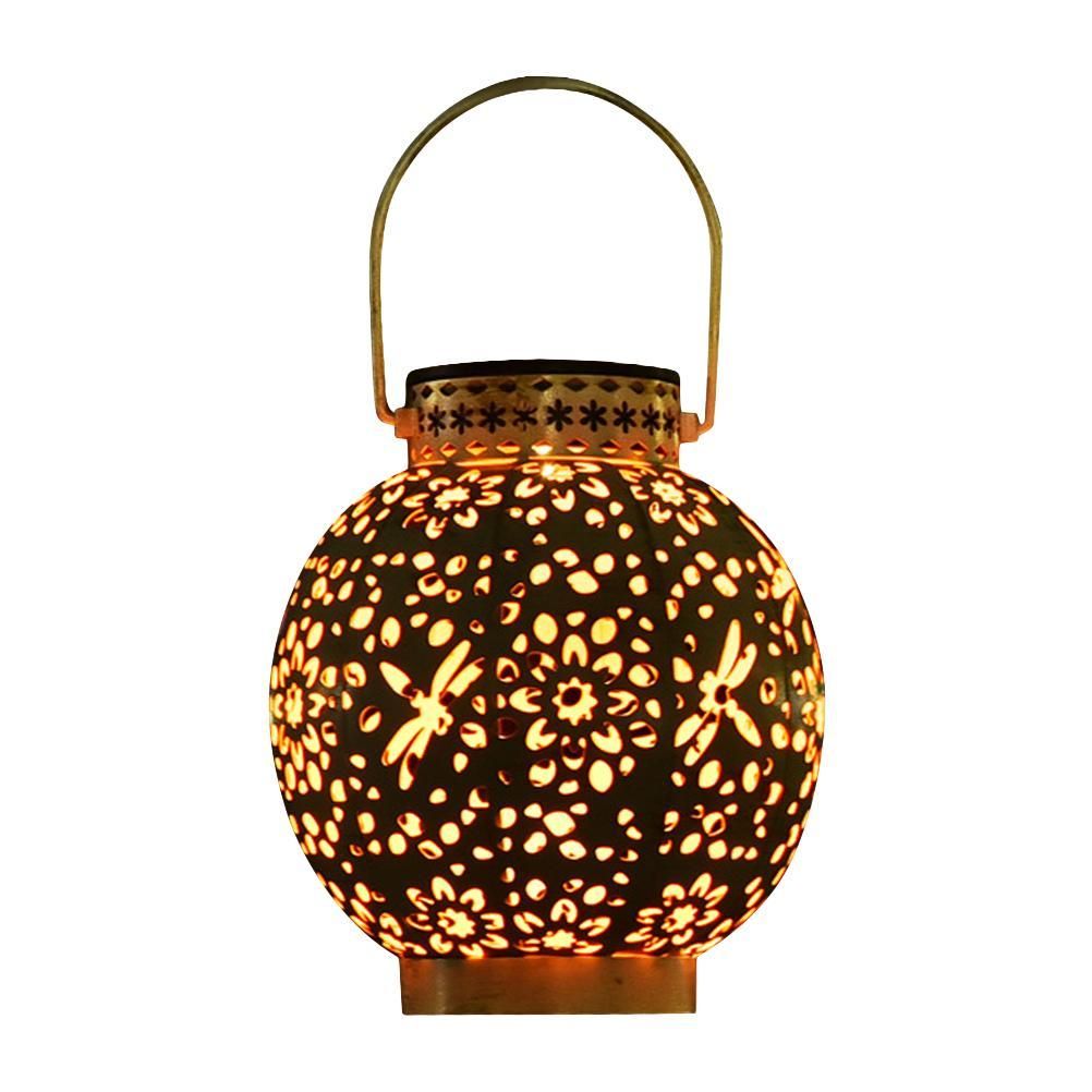 Outdoor Solar Garden Light Hollowed Out Shadow Lantern Hanging Solar Powered Lamp Garden Landscape Solar Lamp Main image