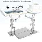1 Pair Kung Fu People Shape Bookends Students Book Stand for School Home Table Decoration