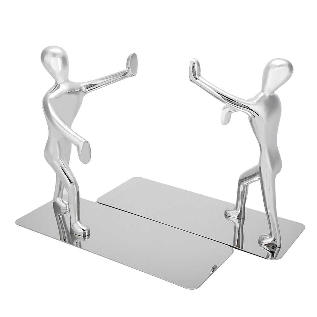 1 Pair Kung Fu People Shape Bookends Students Book Stand for School Home Table Decoration