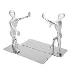 1 Pair Kung Fu People Shape Bookends Students Book Stand for School Home Table Decoration