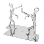 1 Pair Kung Fu People Shape Bookends Students Book Stand for School Home Table Decoration