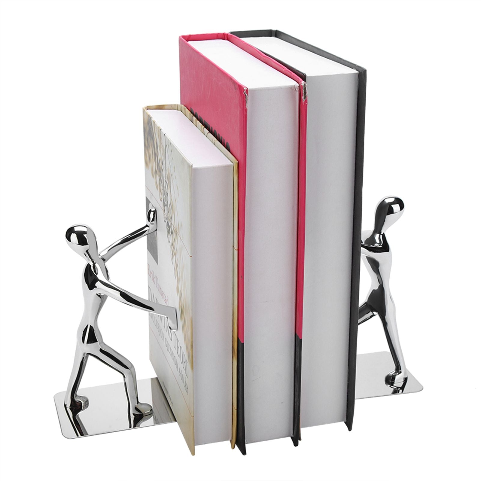 1 Pair Kung Fu People Shape Bookends Students Book Stand for School Home Table Decoration